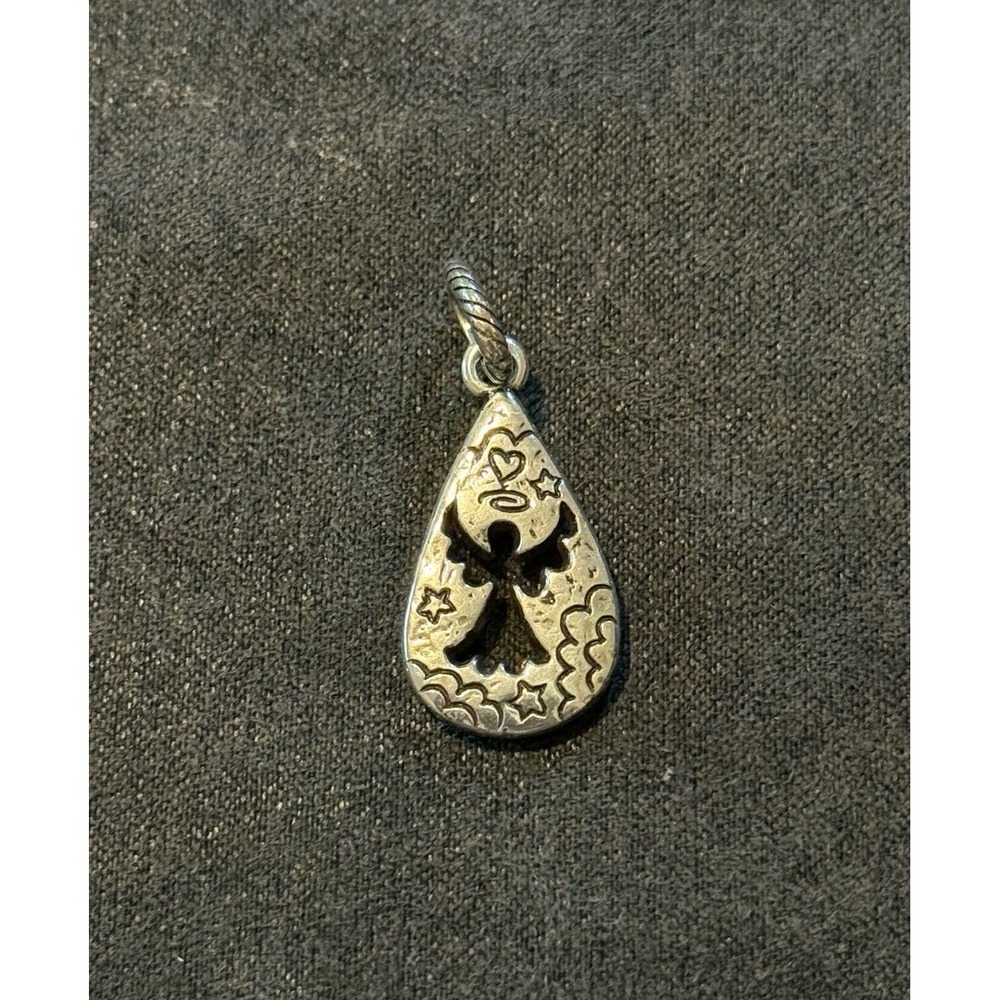 Adorable Silver Angel Pendant - Like New